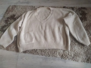 Sweter damski krótki oversize Made in Italy XL/2XL