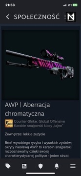 Skin CS AWP | Aberracja chromatyczna Kato G2 hol