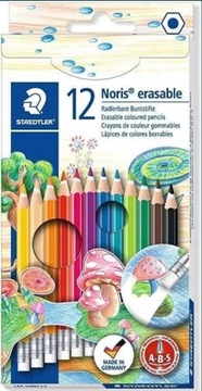 Staedtler Kredki Wymazywalne Usuwalne Z Gumką 12 K