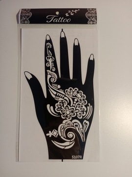 Szablon wzornik do tatuażu mehendi henna