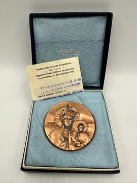 Medal Jasnogórska Matka Kościoła 1382 1982 pudełko