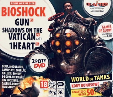 Gry CD-Action 2x DVD nr 246: Bioshock, 1heart, Gun