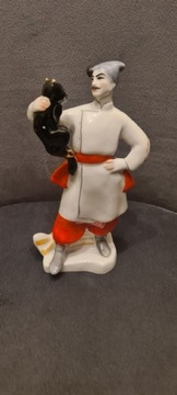 Figurka porcelanowa Unikatowa Wokula z diabłem 