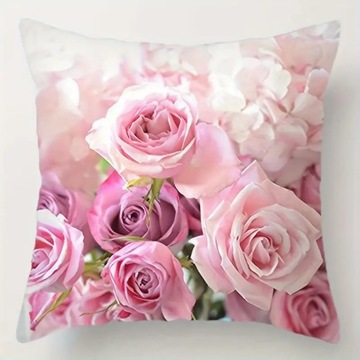 Poduszka dekoracyjna kwiaty Róże Vintage 45x45