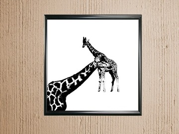 Plakat żyraf handmade