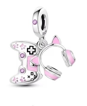 CHARMS ZAWIESZKA SREBRNA 925 PAD GAME GIRL