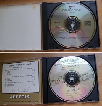 Zestaw dwie płytki CD: J.S BACH i F. CHOPIN