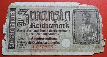 NIEMCY 20 REICHSMARK 1939-1945