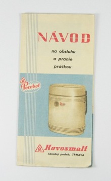 Instrukcja obsługi pralki Navod 1958 r.