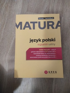 Matura 2023 Język polski Egzamin ustny GREG