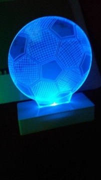 lampa LED zmieniająca kolory 3D PIŁKA NOŻNA 