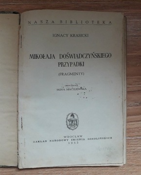 Mikołaja Doświadczyńskiego przypadki Krasicki 1953