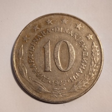 10 Dinara 1977 Jugosławia