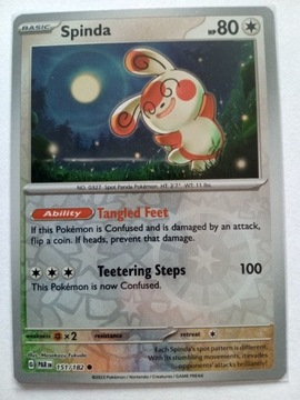 Pokemon TCG Spinda 151/182 Paradox Rift