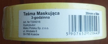 Taśma malarska papierowa 30mm x 50m