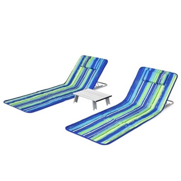 Leżaki plażowe z regulacją, maty plażowe