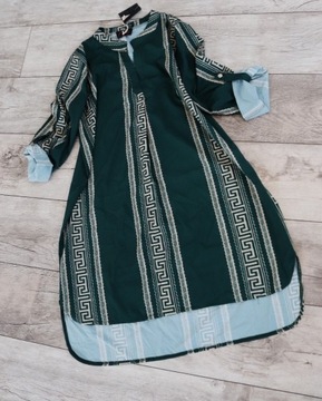 Italy Moda ciemnozielona sukienka M/L + pasek
