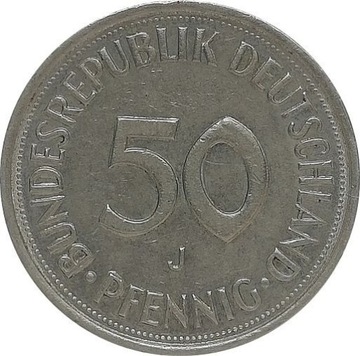 RFN 50 pfennig 1990 J, KM#109.2