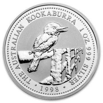 KOOKABURRA 1998 AUSTRALIA 1$ 1oz. srebro 999