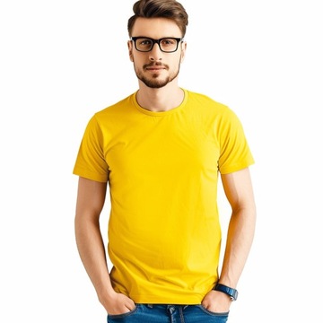3-pak Klasyczny T-shirt Koszulka Żółta L