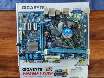Płyta główna Gigabyte H61 + Core i5