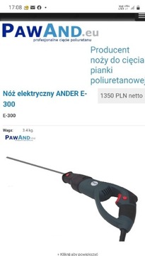 Nóż do cięcia piany 