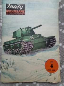 MAŁY MODELARZ NR 4/1981 R. RADZIECKI CZOŁG KW-1