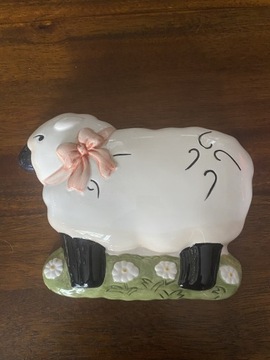 Ceramiczna dekoracja owieczka