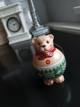 Porcelanowa bombka świąteczna miś Toy's Ornaments