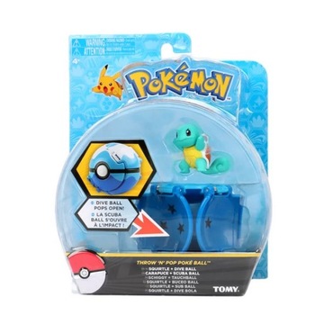 Pokemon Tomy Clip n Carry Diveball + Squirtle