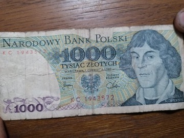 Banknot 1000 zł z 1982 r. 
