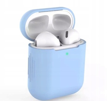 Apple AirPods 1 2 silikonowe etui case niebieski