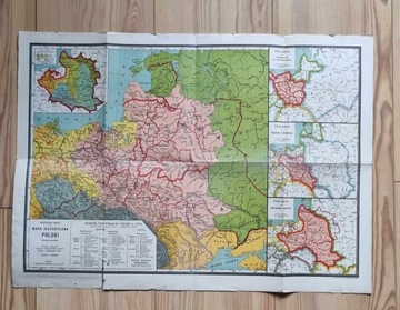 Mapa Historyczna Polski W. Heck 1930