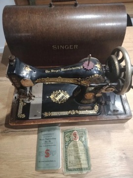 ,,Singer" Zabytkowa ręczna maszyna do szycia z 1928roku
