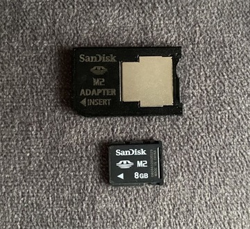 Karta pamięci MS Micro M2 Sandisk 8 gb + adapter