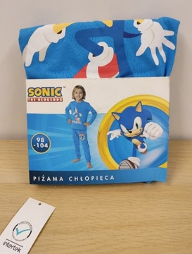 Piżama chłopięca dziecięca Sonic 98 - 104 nowa 
