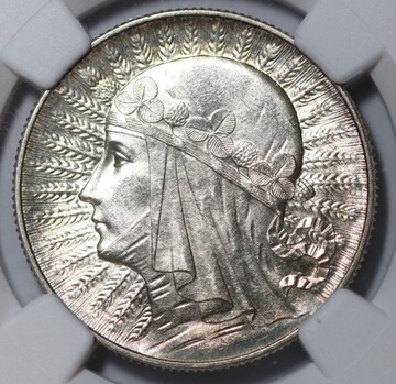 5 złotych 1933 Polonia NGC MS 62