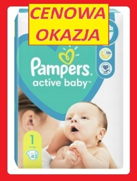 Pieluszki Pampers Active Baby rozmiar 1 2-5 kg 43 