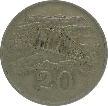 Zimbabwe 20 cents 1991, KM#4