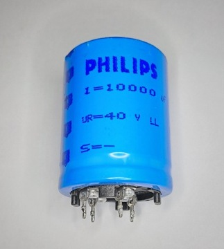 40V 10000uF LL Philips kondensator elektrolityczny 35x49mm 