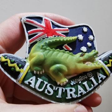 Magnes na lodówkę 3D Australia bumerang krokodyl