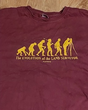 Koszulka geodety surveyor tshirt 2xl bordo