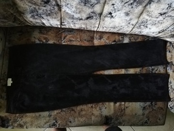 HENNES, francus. spodnie aksamitne czarne pas 79cm