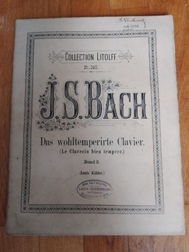 Nuty J.S. Bach Das wohltemperirte Clavier Band 2