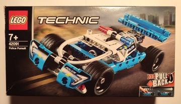 LEGO TECHNIC 42091 Auto policyjne z napędem PULL