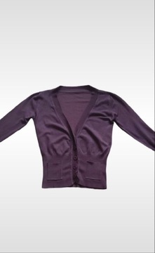 Rozpinany fioletowy sweter rozmiar XS / S