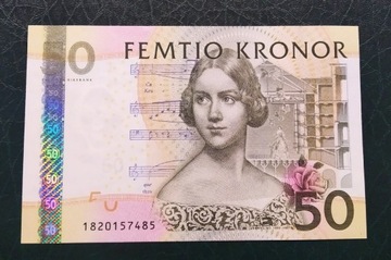 Szwecja 50 kron UNC