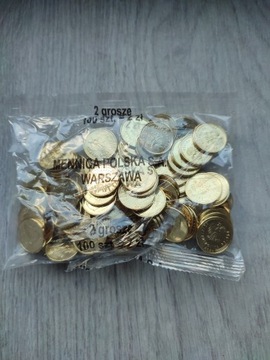 2 grosze 2023 woreczek menniczy - 100 sztuk monet