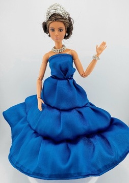 Suknia sukienka ubranko dla Barbie zestaw 9 elem.