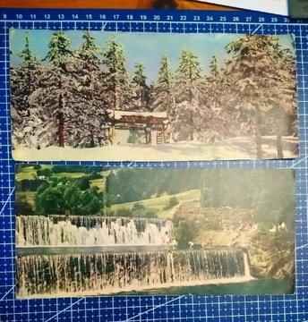 Szczyrk pocztówki nietypowy duży format